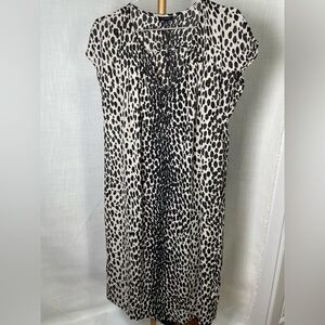 NWOT, Talbots Monochrome animal print dress. Size 10